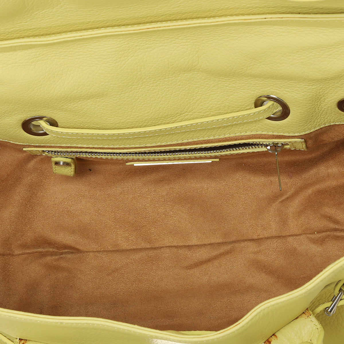 Yellow Leather Small Rosalie Top Handle Bag Medium