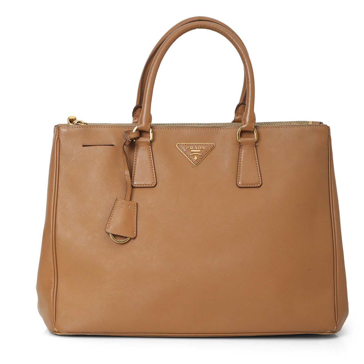 Saffiano Lux Leather Galleria Large Double Zip Tote