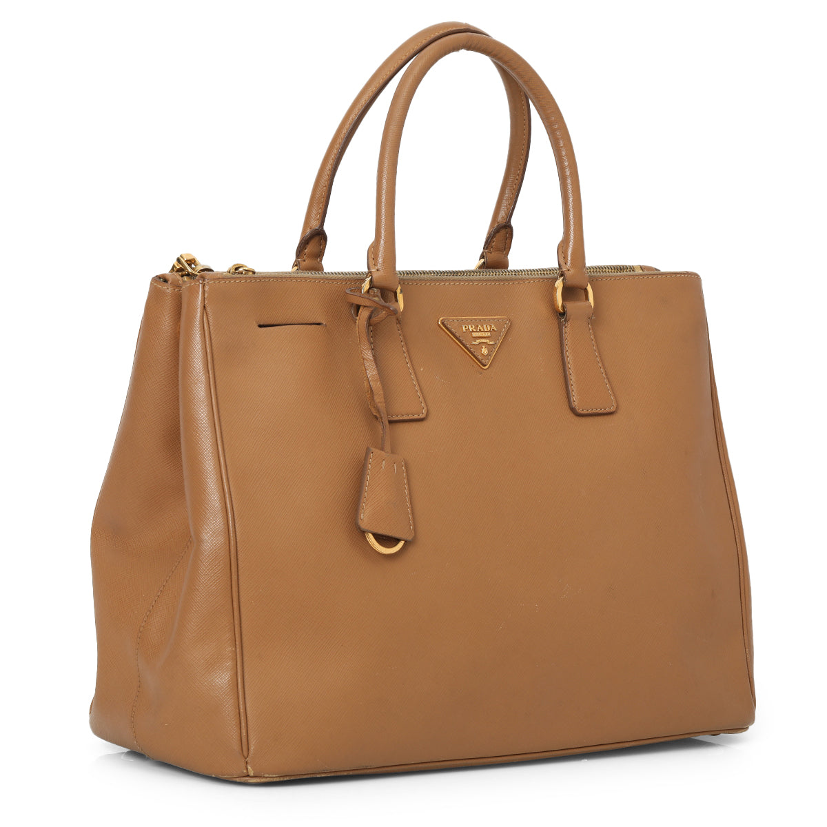 Saffiano Lux Leather Galleria Large Double Zip Tote