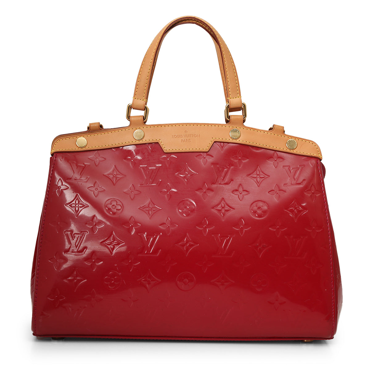 Rose Pop Monogram Vernis Brea MM Bag