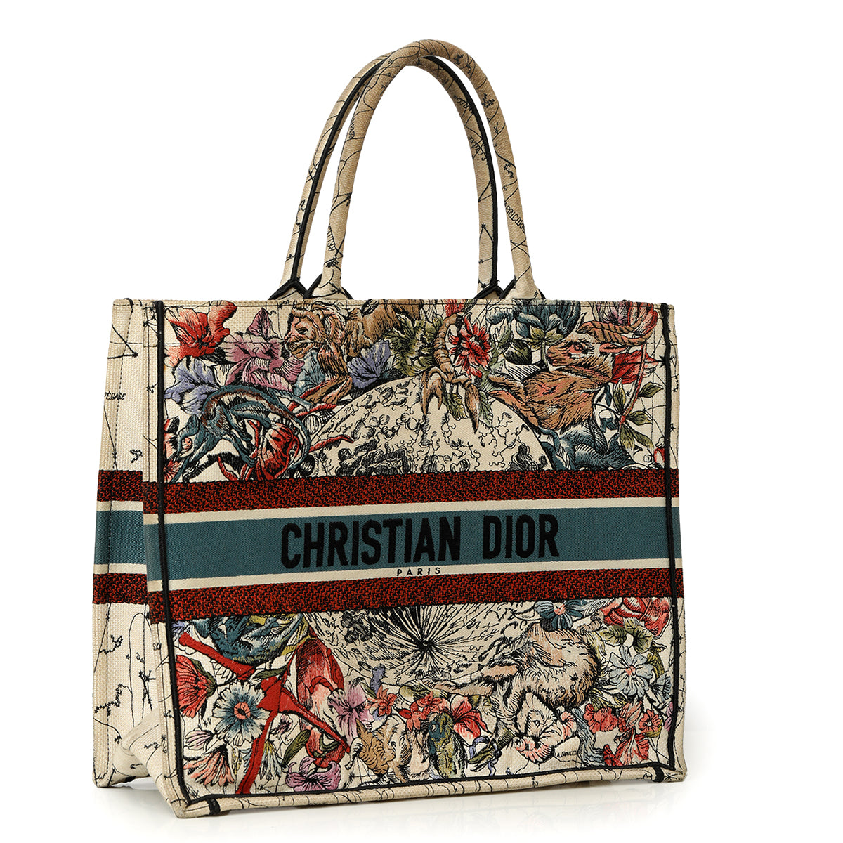 Large D-Constellation Embroidery Book Tote