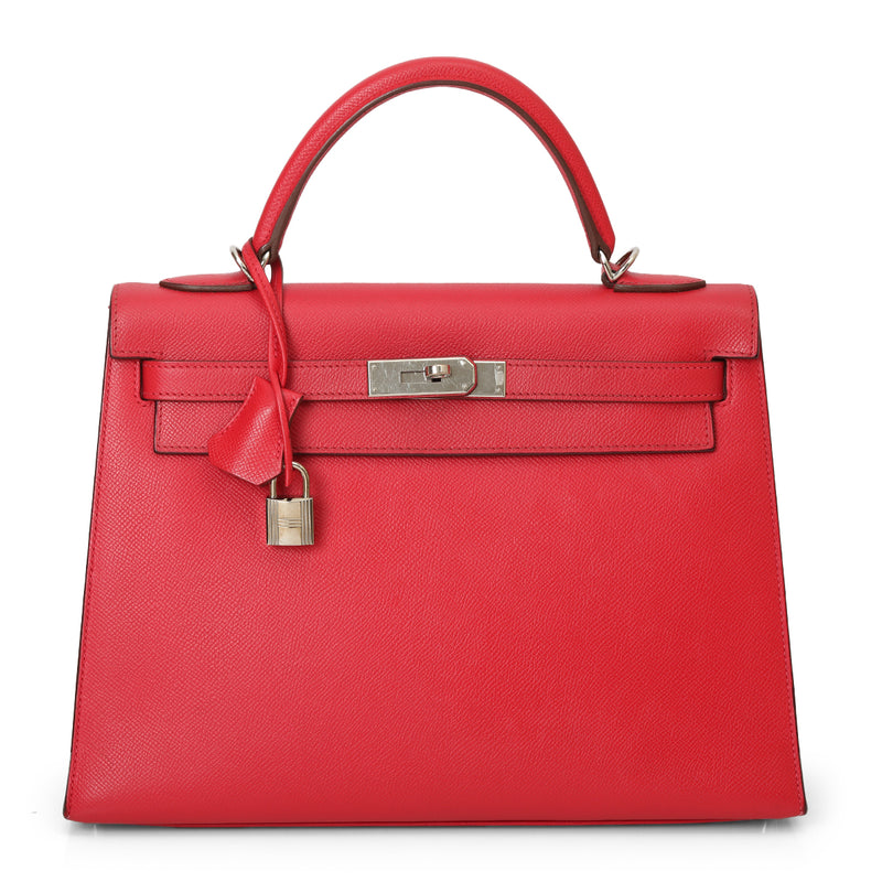 Hermes Kelly 32 Epsom Leather - Red
