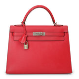 Kelly 32 Epsom Leather - Red