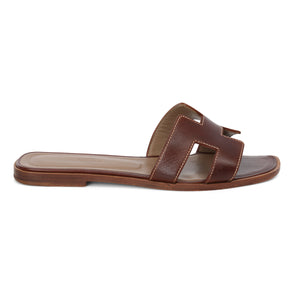 Shop Pre Owned Authentic Hermes Oran Sandals Size: 38