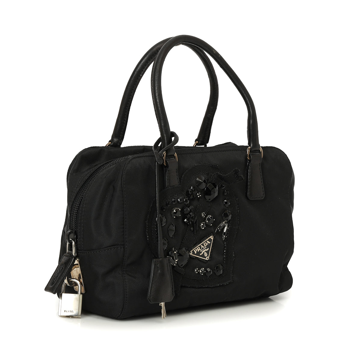 Black Tessuto Nylon Evening Heart Nero Bag One Size