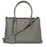 Saffiano Cuir Turnlock Twin Tote Small