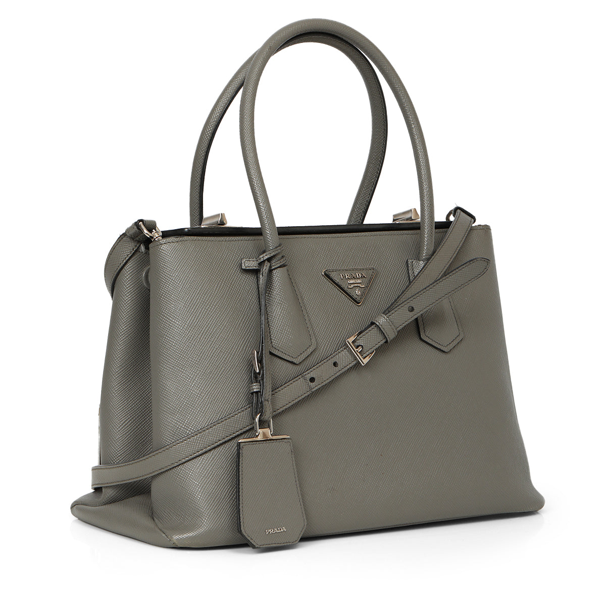 Saffiano Cuir Turnlock Twin Tote Small