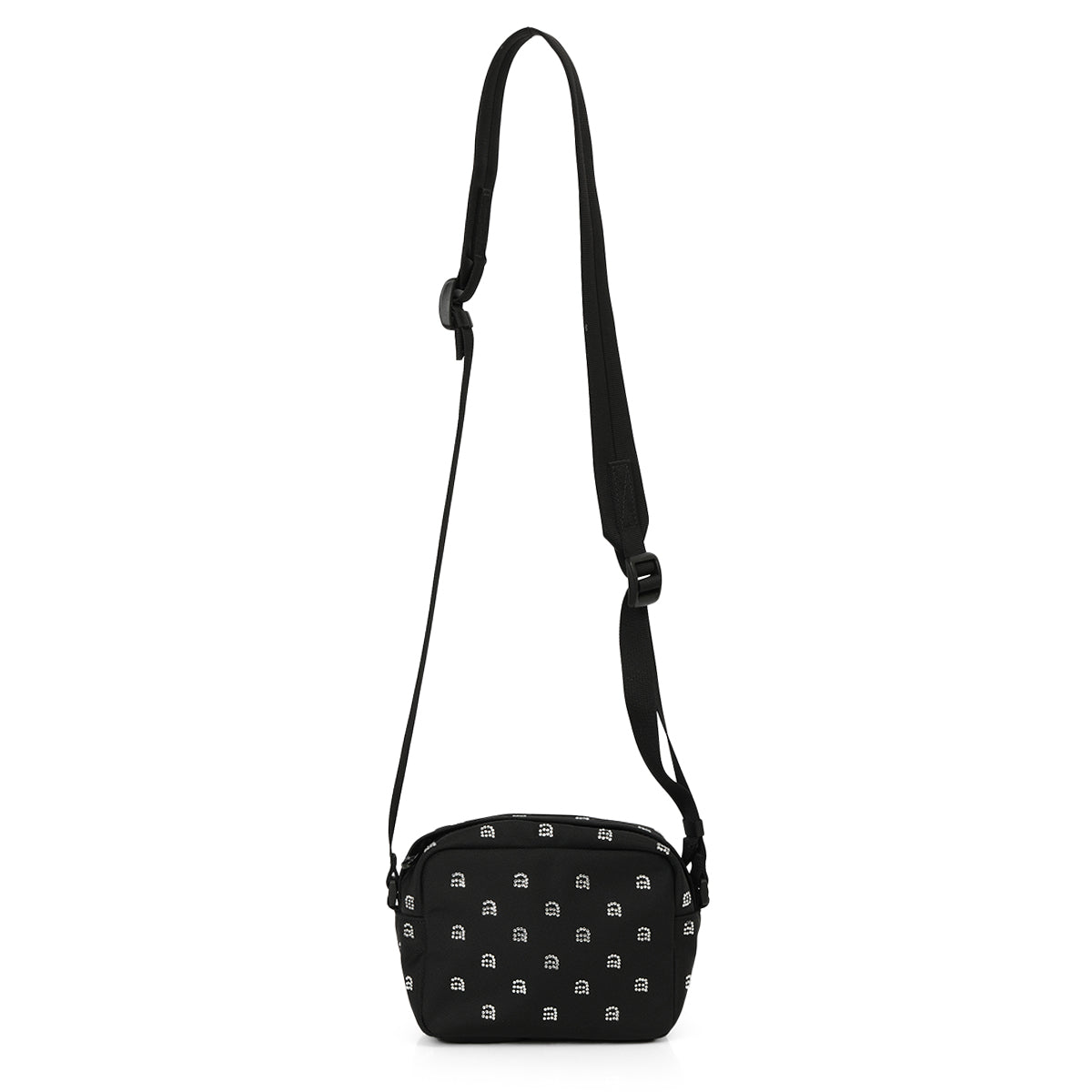 Black Nylon Embellished Wangsport Camera Bag Small