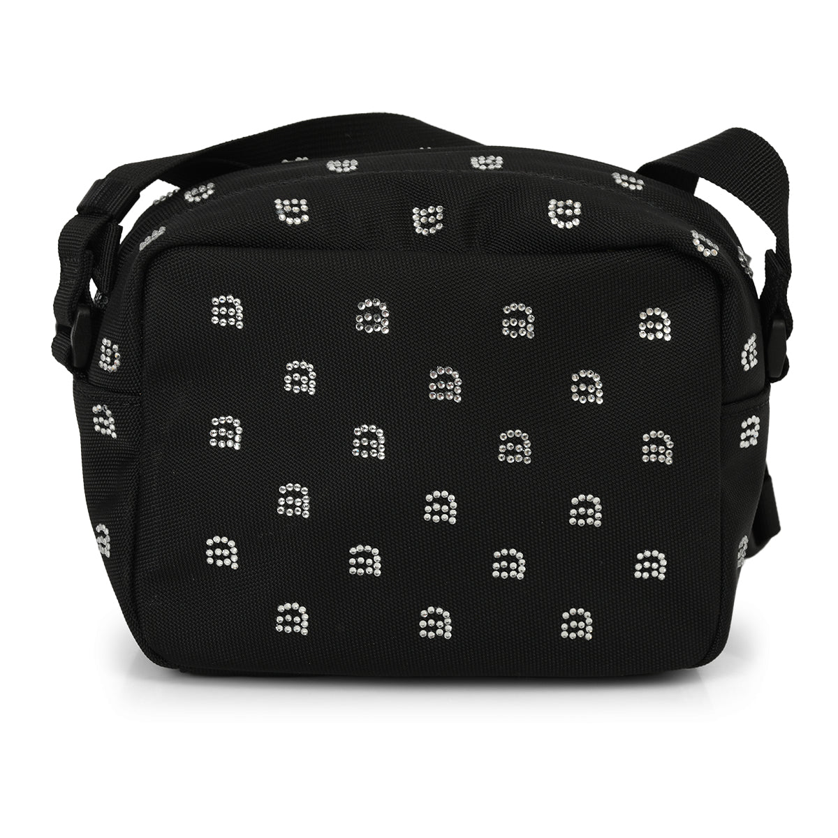 Black Nylon Embellished Wangsport Camera Bag Small