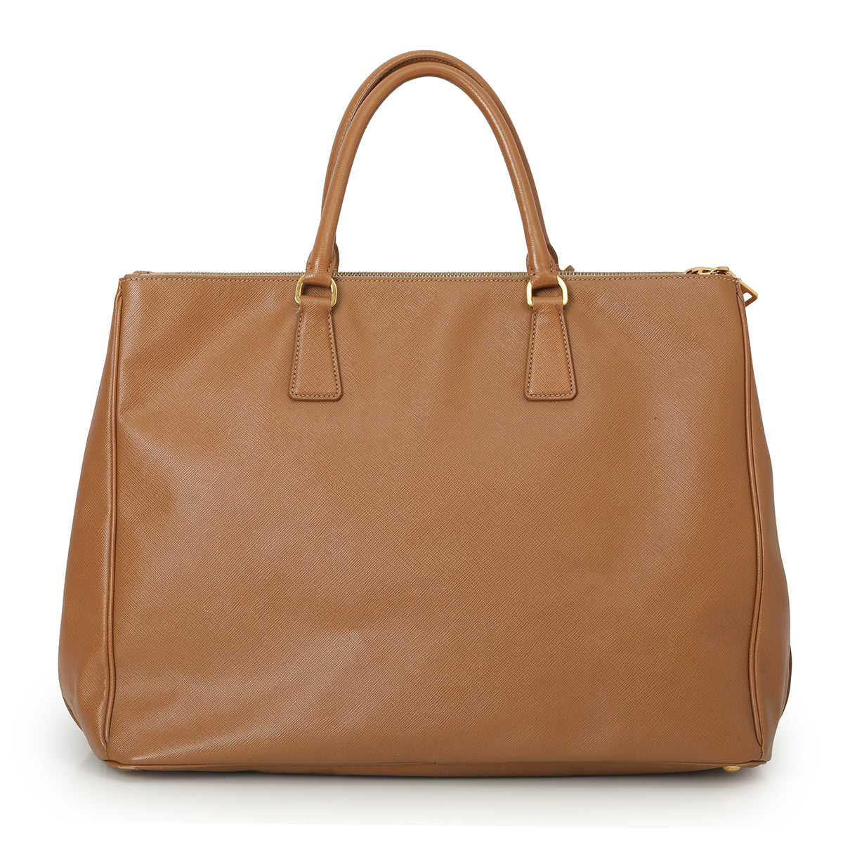 Beige Saffiano Lux Leather Large Galleria Tote