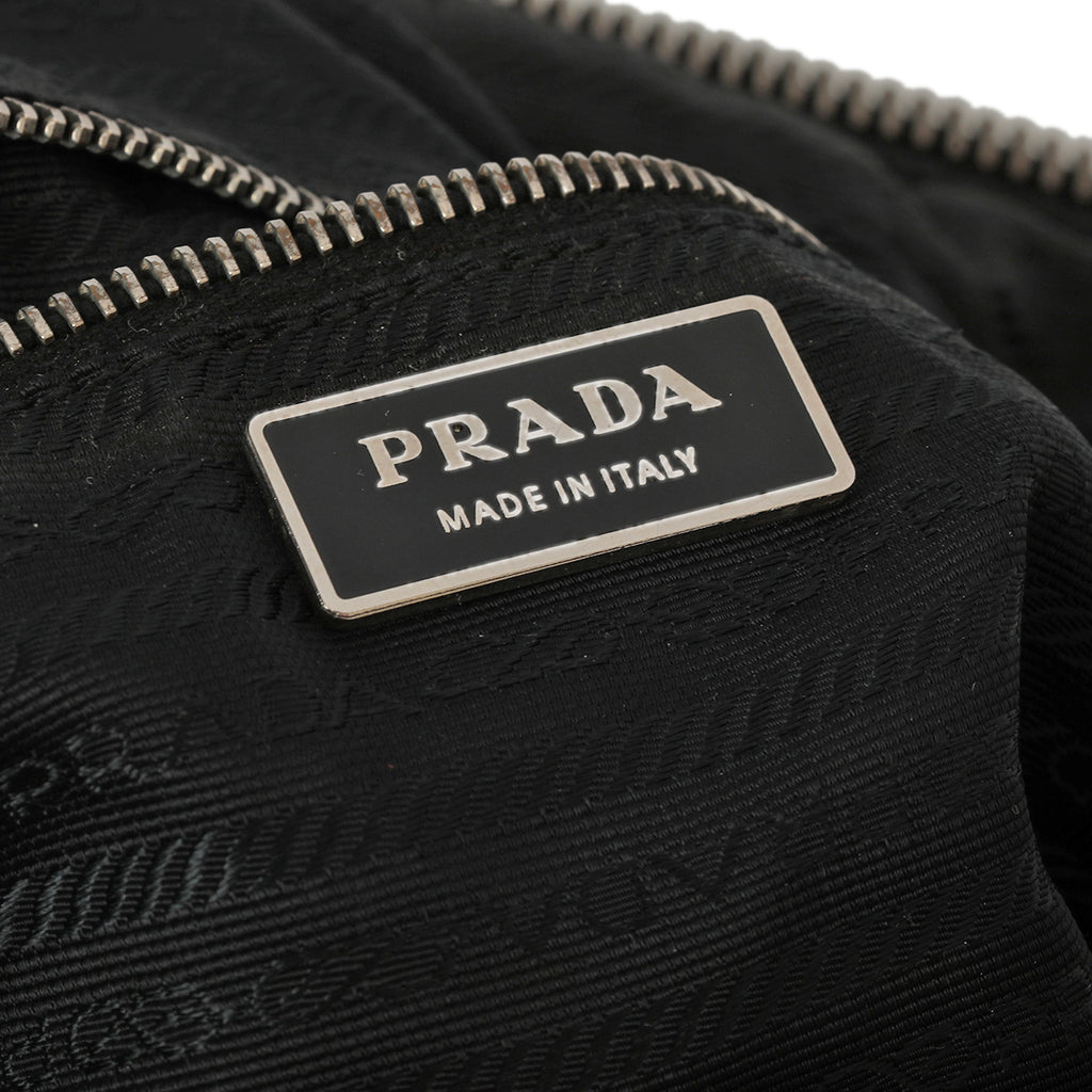 Shop Pre-Owned Authentic Prada Vintage 1990's Bowler Leather Bag