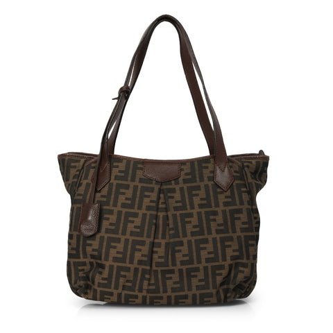 Tobacco Zucca Print Canvas Grande Zucca Shopping Bag One Size