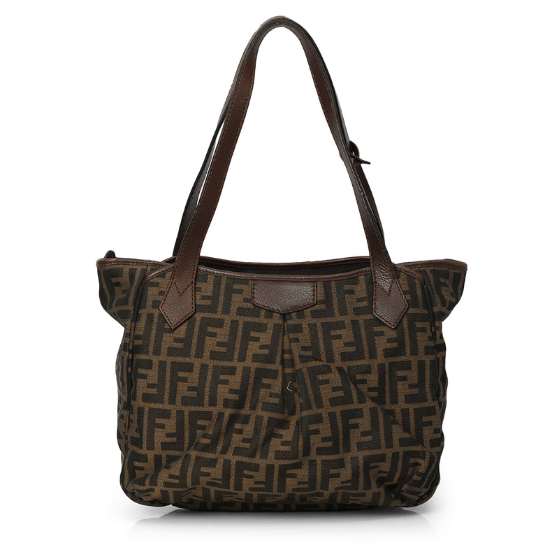 Tobacco Zucca Print Canvas Grande Zucca Shopping Bag One Size