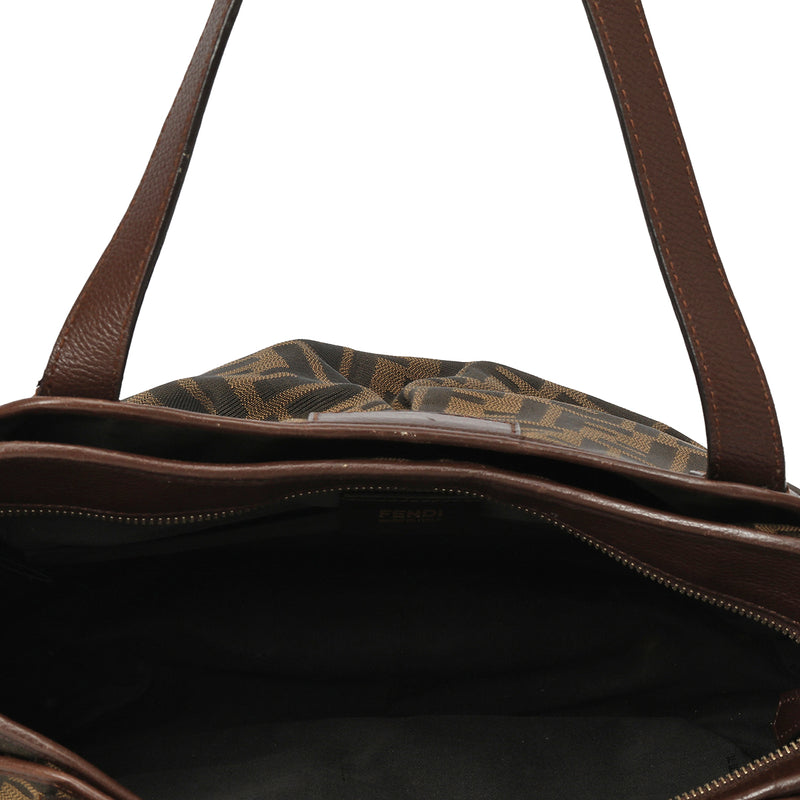Tobacco Zucca Print Canvas Grande Zucca Shopping Bag One Size