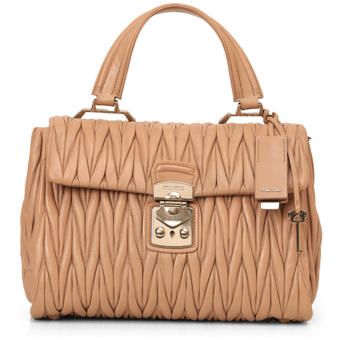 Matelasse Turn Lock Medium Two-Way Bag One Size