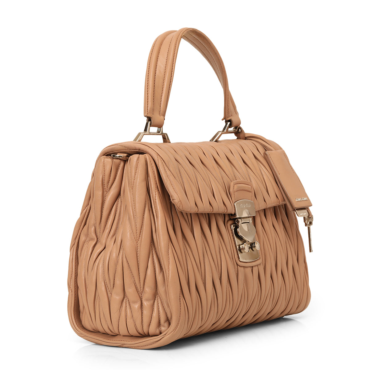 Matelasse Turn Lock Medium Two-Way Bag One Size