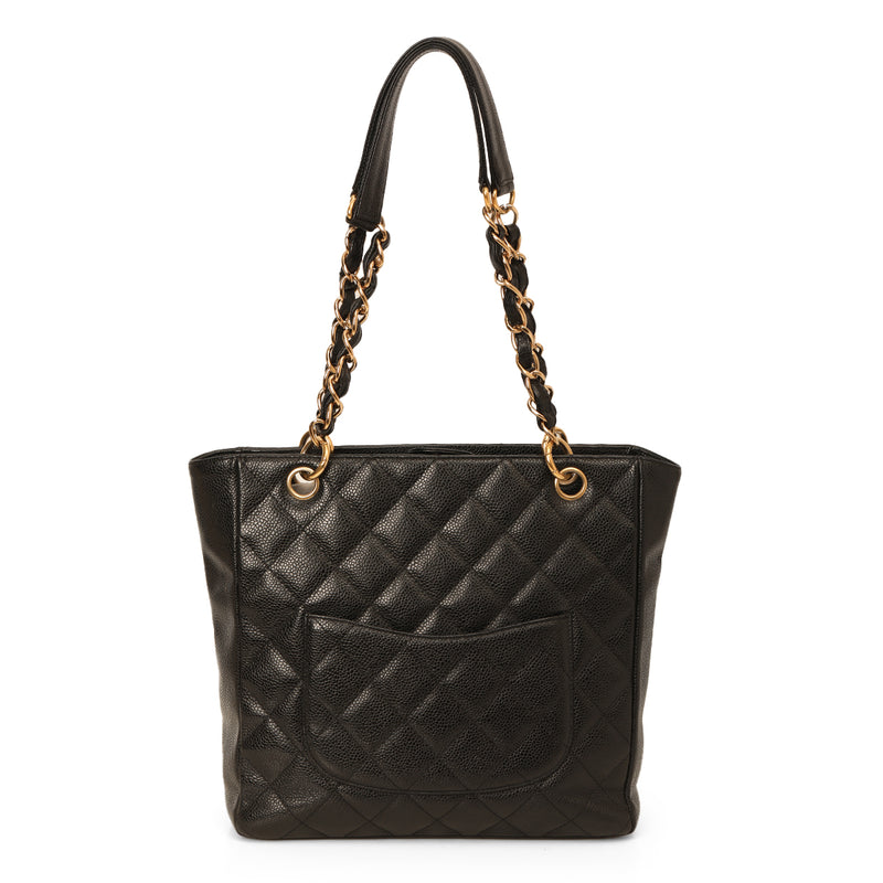 Chanel Black Caviar Petite Shopping PST Tote
