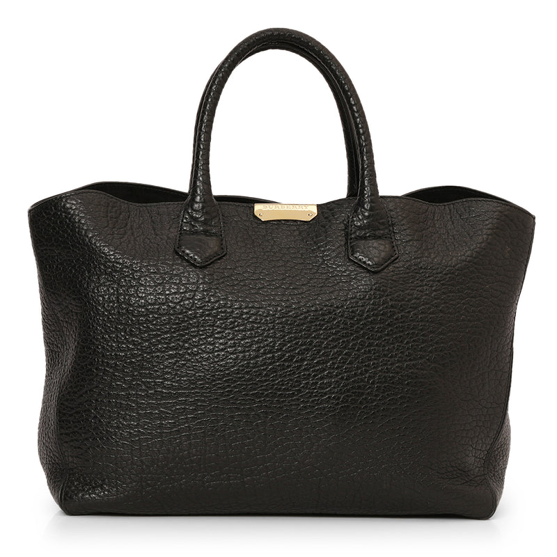 Pre-loved Burberry Black Leather Dewsbury Tote Bag