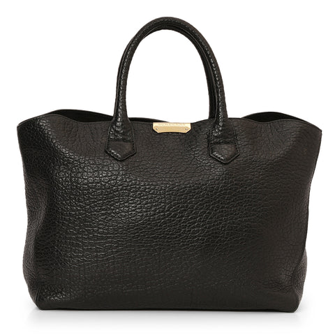Black Leather Dewsbury Tote Bag