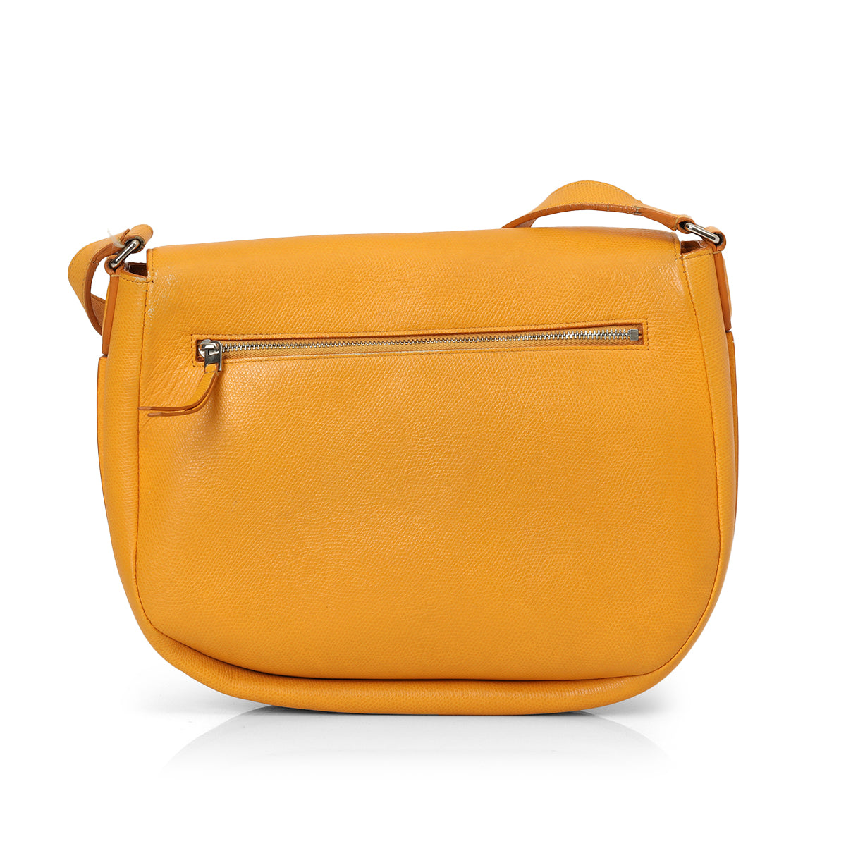 Yellow Calfskin Leather Crossbody Bag Medium