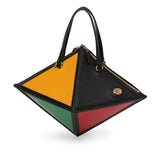 Geometrica Leather Top Handle Bag One Size