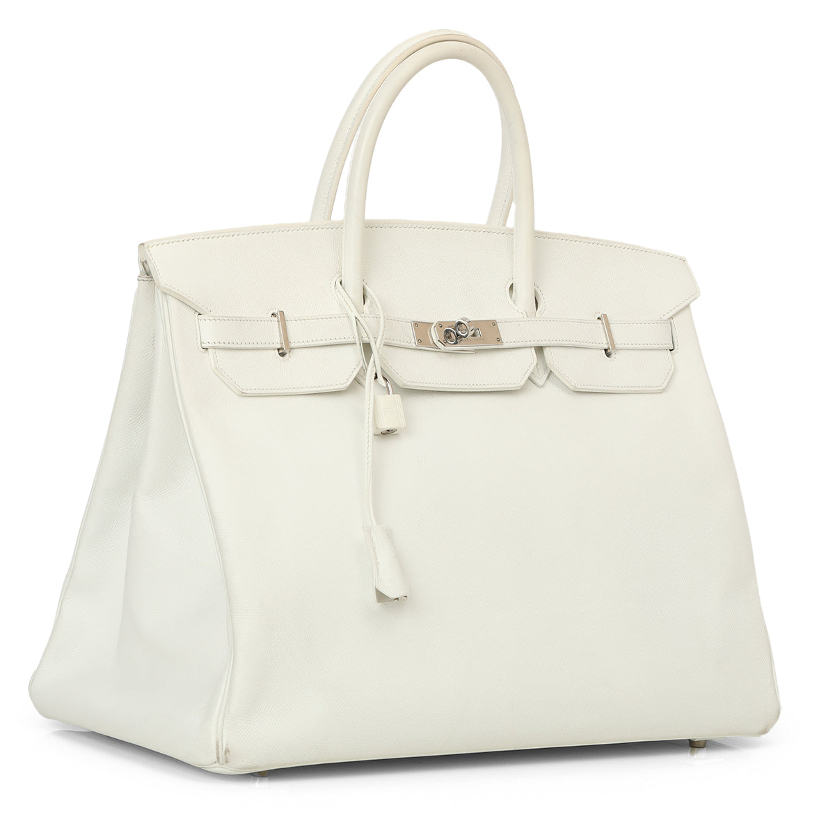 Birkin 40 White in Togo Leather With Silver Hardware