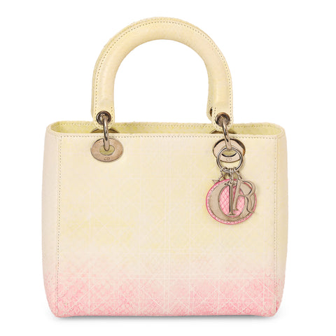 Medium Python Leather Lady Dior Bag