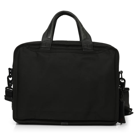 Black Nylon Three Way Briefcase One Size