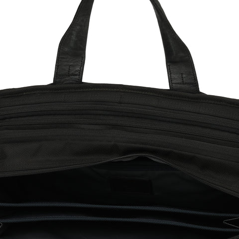 Black Nylon Three Way Briefcase One Size