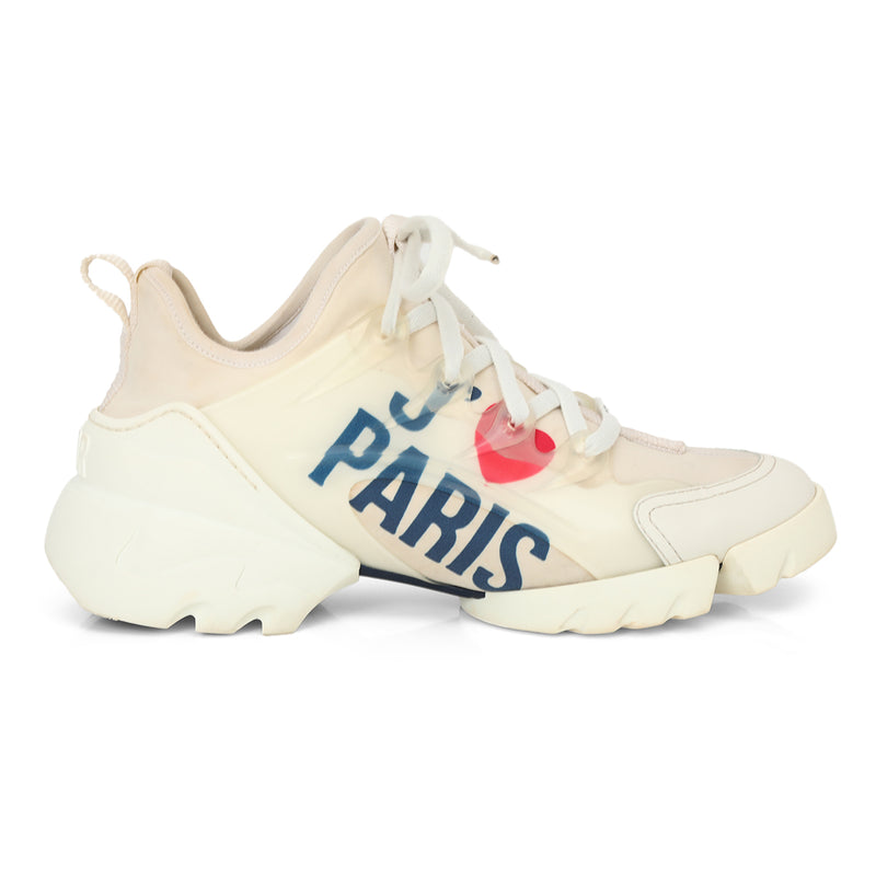 'I Love Paris' D-connect Chunky Sneakers Size: 38