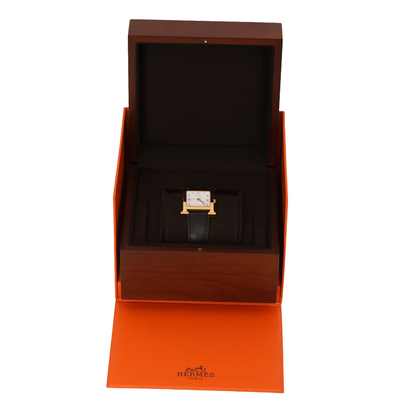 Pre-loved Hermes Heure H Watch Noir Small Watch One Size
