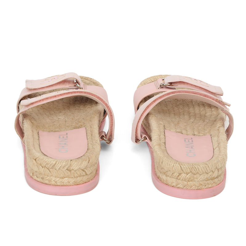 Fabric And Jute Beach Sandals Size: 39