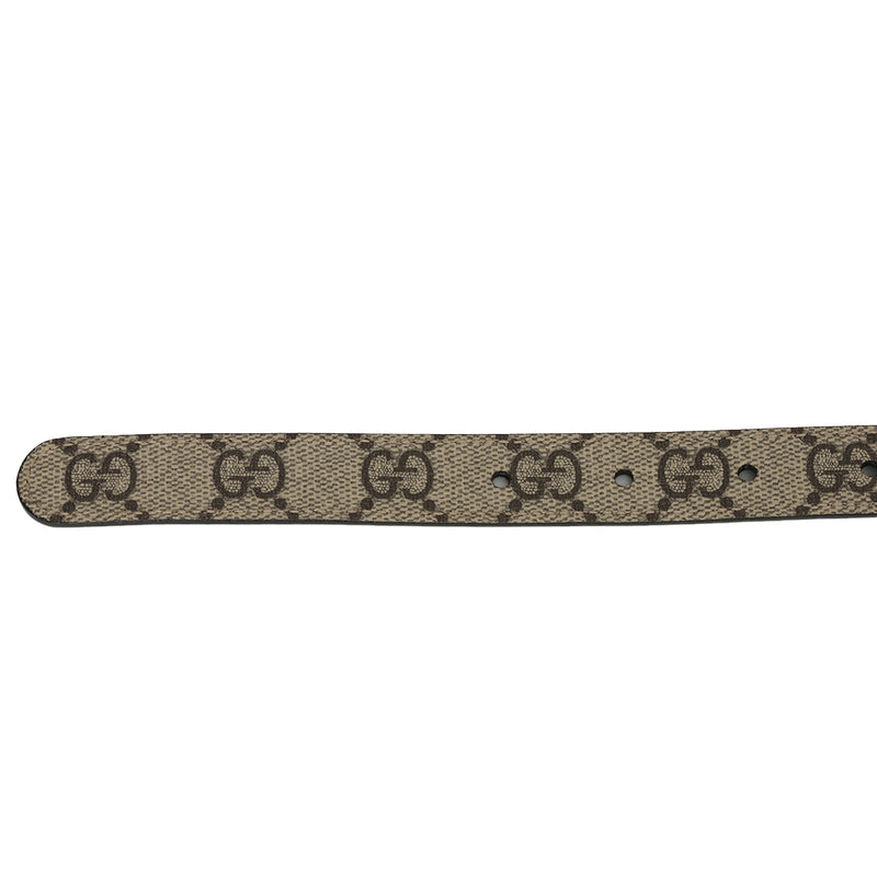 GG Reversible Printed Coated-Canvas & Leather Belt 70/28