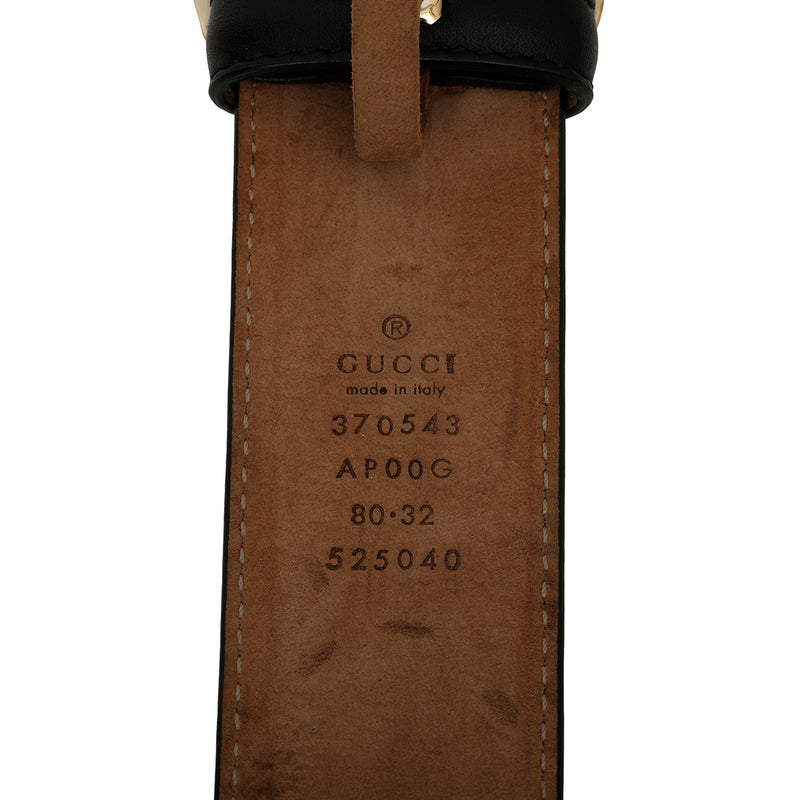 GG Interlocking Size: 32 Leather Belt