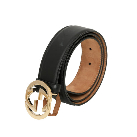 GG Interlocking Size: 32 Leather Belt