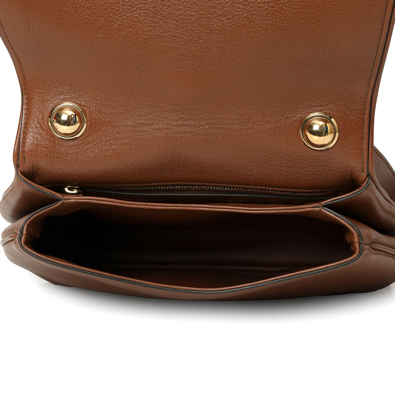 Medium Blondie Crossbody Bag In Brown Leather With 2 Straps