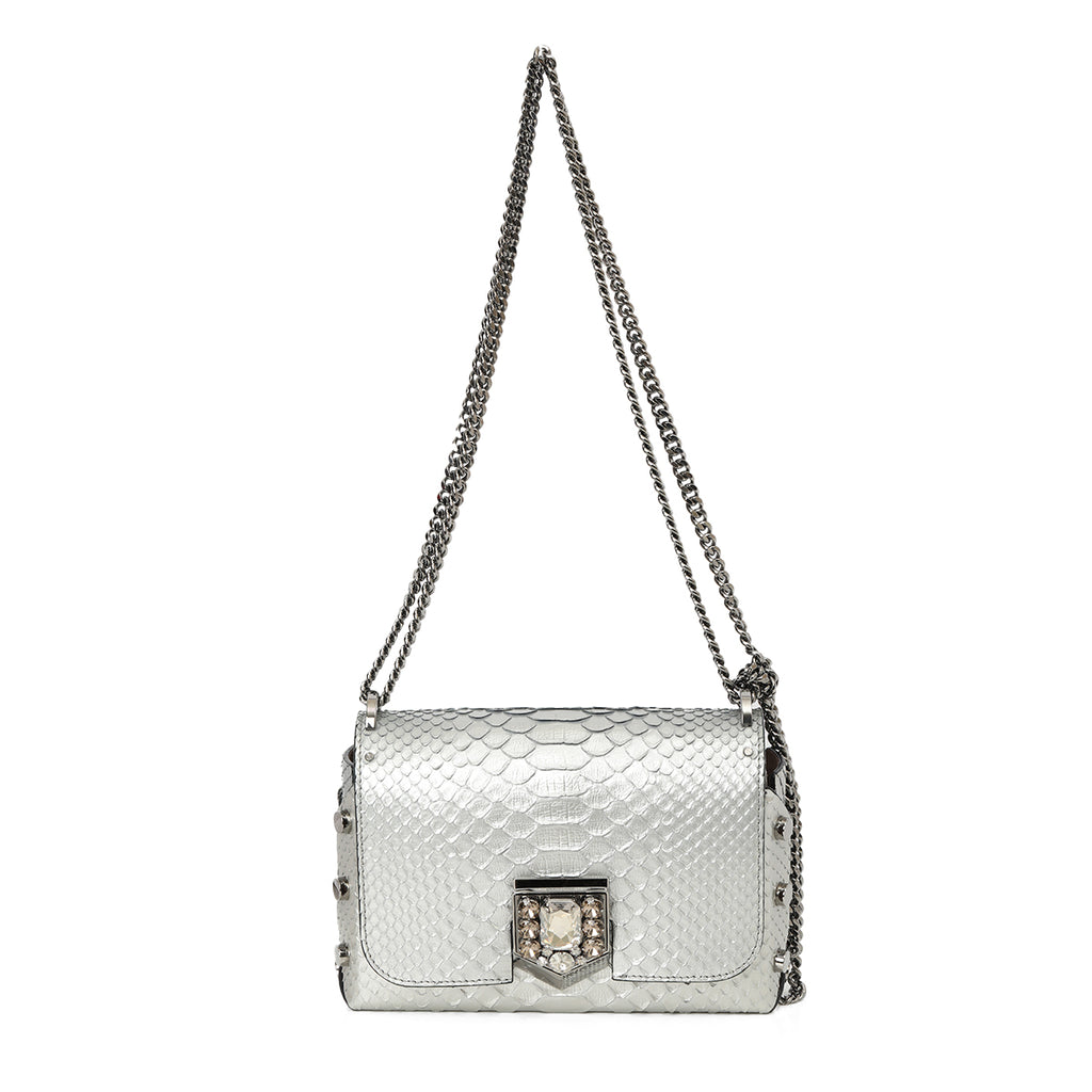 Metallic Python Petite Lockett With Crystal Lock – Confidential