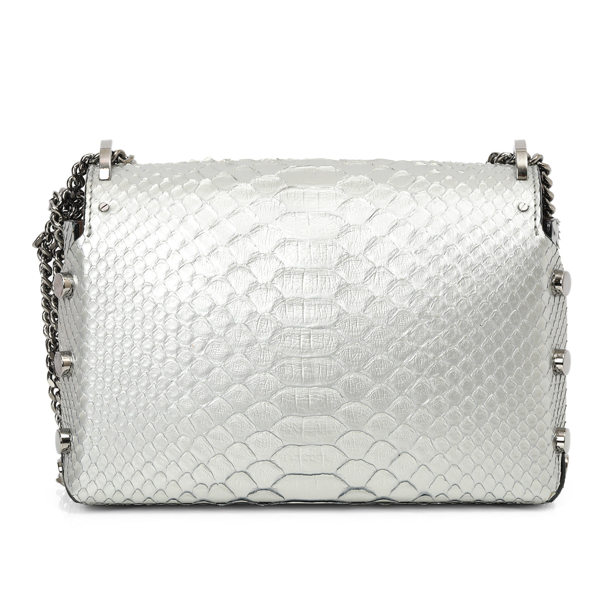 Metallic Python Petite Lockett With Crystal Lock