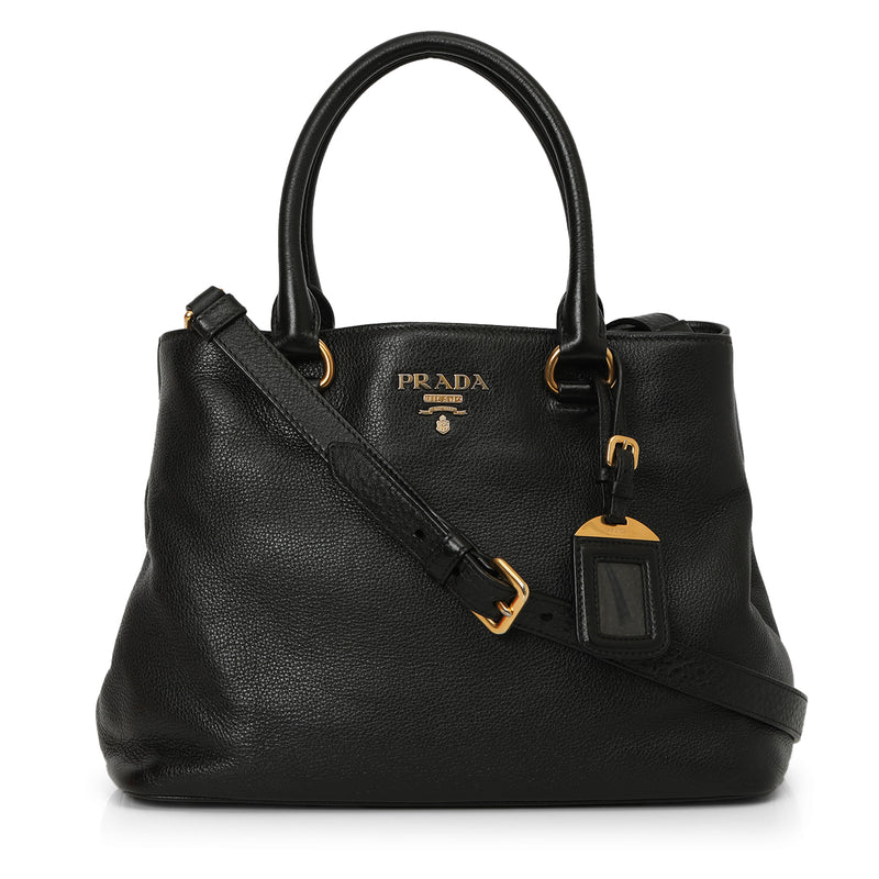 Vitello Daino Leather Tote Small