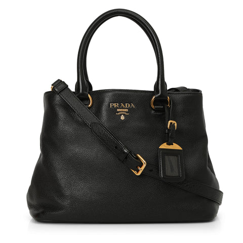 Vitello Daino Leather Tote Small