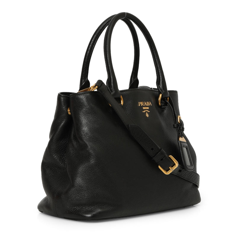 Vitello Daino Leather Tote Small