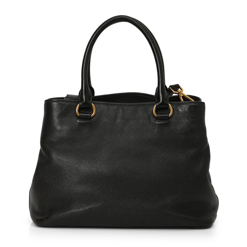 Vitello Daino Leather Tote Small