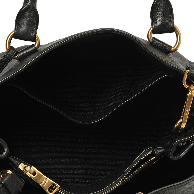 Vitello Daino Leather Tote Small