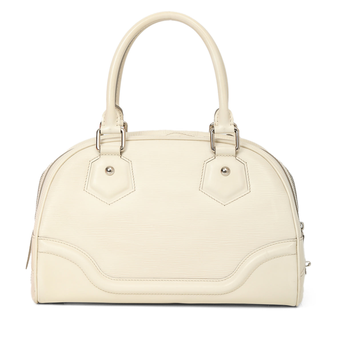 Ivory Epi Leather Bowling Montaigne Bag One Size