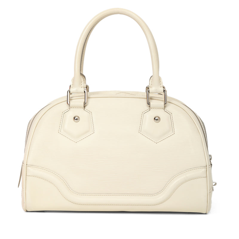Ivory Epi Leather Bowling Montaigne Bag One Size