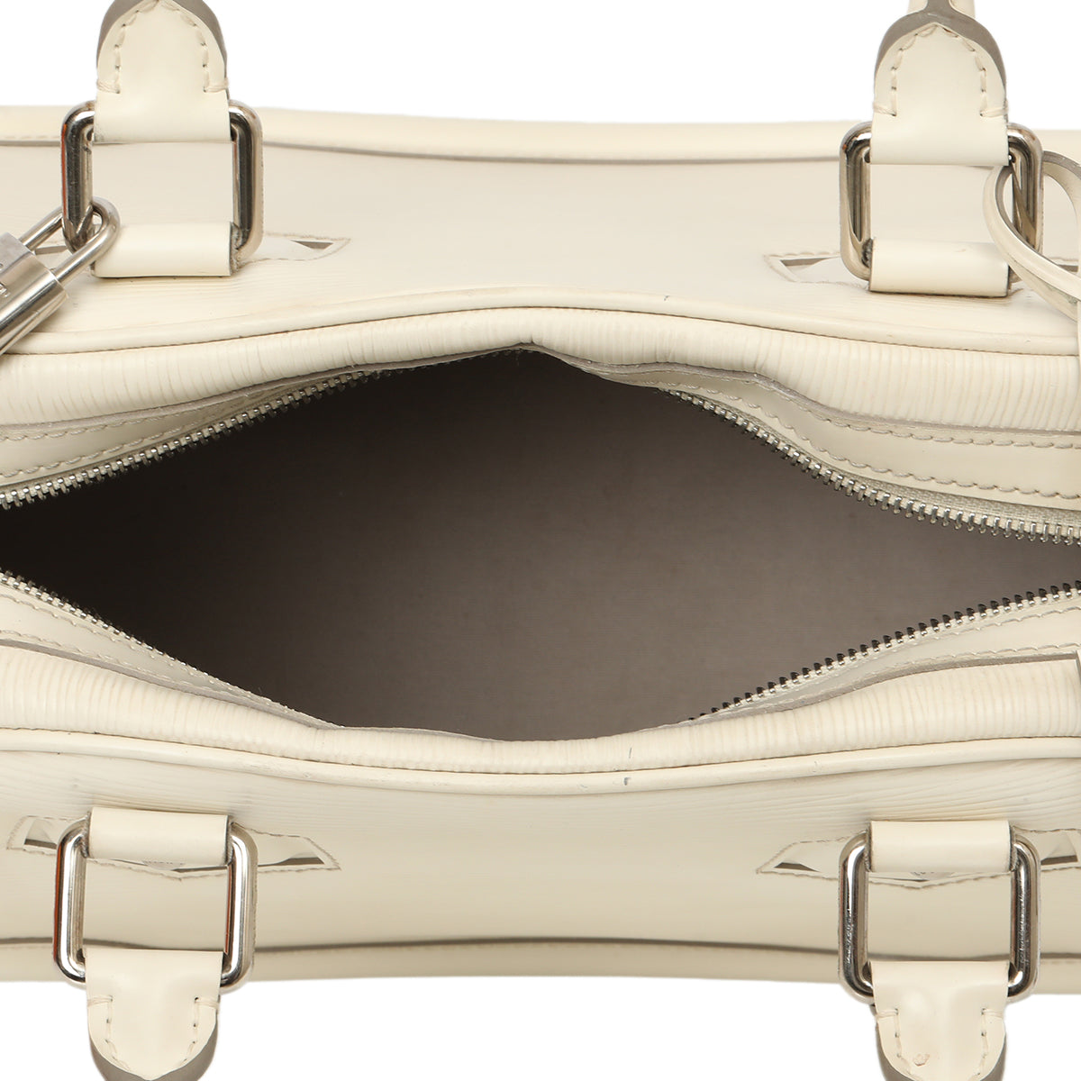 Ivory Epi Leather Bowling Montaigne Bag One Size