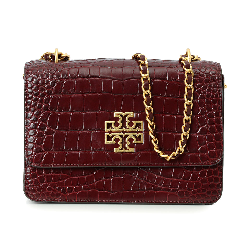 TORY BURCH トリーバーチ/BRITTEN EMBOSSED CROC SMALL SHOULDER BAG/175723/Sランク/94【中古】 TORY BURCH BRITTEN EMBOSSED CROC SMALL SHOULDER BAG 175723 Rank S