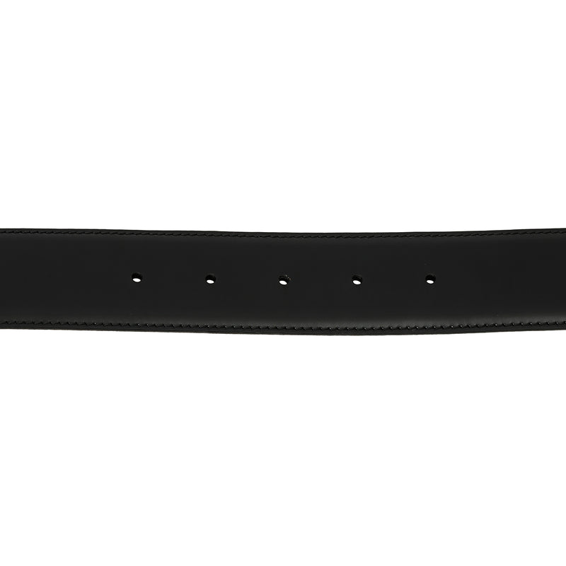 Christian Dior CD Black Leather Belt Size: 85