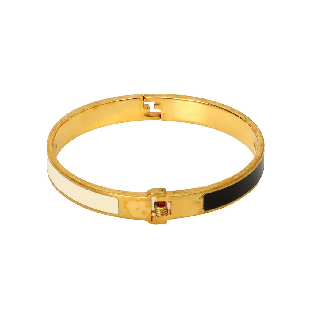 The Fendista Bicolor Enamel Gold Tone Bracelet Size: M