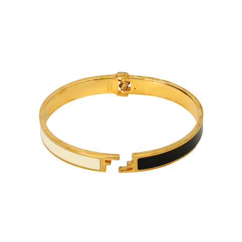 The Fendista Bicolor Enamel Gold Tone Bracelet Size: M